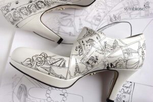 Zapatos pintados a mano- zapatos de novia- proceso creativo- symbiose