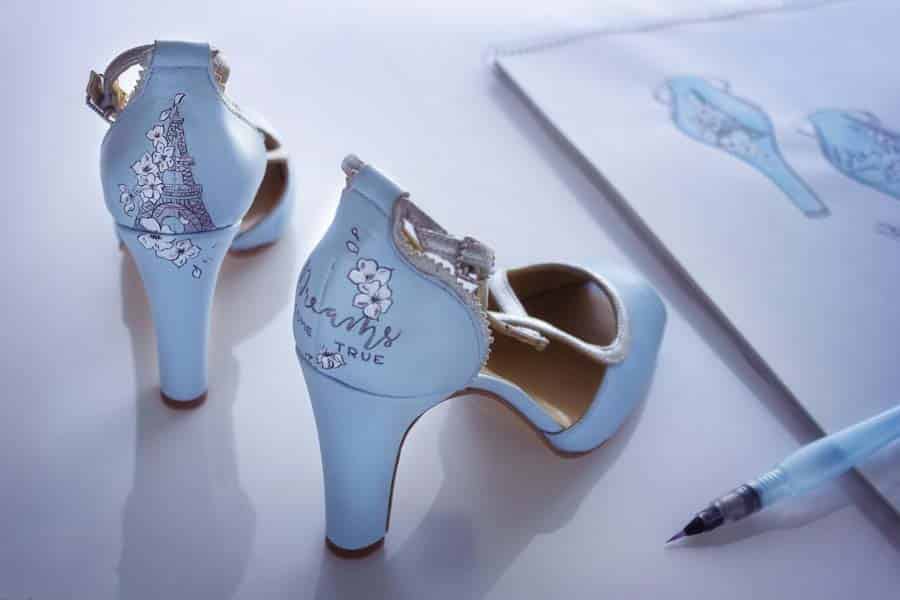 zapatos de novia pintados a mano - proceso creativo - lupe ramos - symbiose