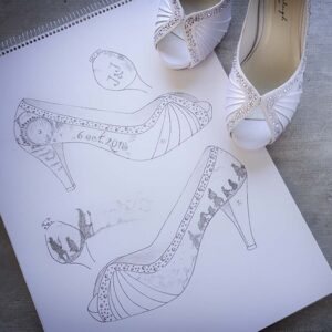 Boceto Boda tolkien -zapatos de novia symbiose