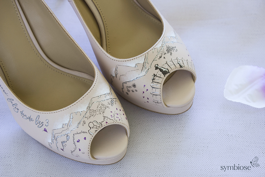 Zapatos de novia- pintados a mano - symbiose